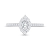 Thumbnail Image 2 of Marquise-Cut Diamond Halo Engagement Ring 1/2 ct tw 14K White Gold