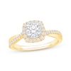 Thumbnail Image 1 of Now + Forever Round-Cut Diamond Double Halo Engagement Ring 7/8 ct tw 14K Yellow Gold