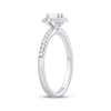Thumbnail Image 2 of Now + Forever Emerald-Cut Diamond Halo Engagement Ring 1/2 ct tw 14K White Gold
