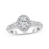 Thumbnail Image 1 of Now + Forever Oval-Cut Diamond Halo Engagement Ring 1 ct tw 14K White Gold