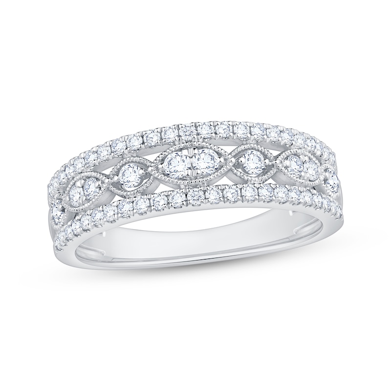 Main Image 1 of Now + Forever Diamond Anniversary Ring 1/2 ct tw 14K White Gold