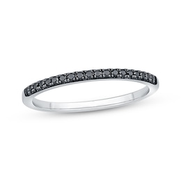 Now + Forever Black Diamond Anniversary Ring 1/8 ct tw 14K White Gold