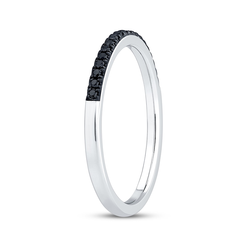 Black Diamond Anniversary Ring 1/8 ct tw 14K White Gold