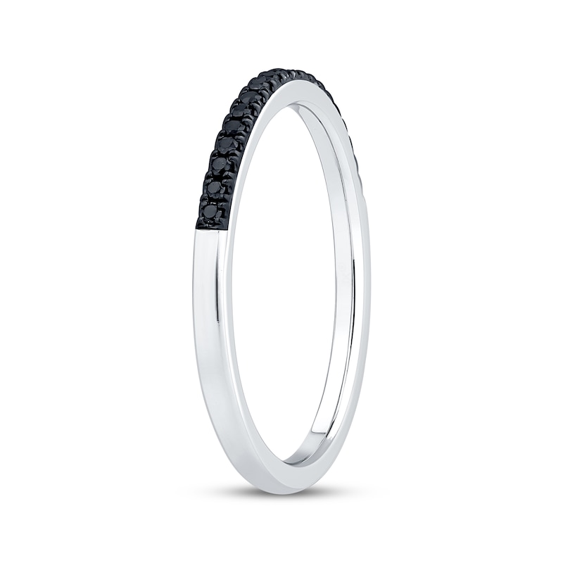Main Image 2 of Now + Forever Black Diamond Anniversary Ring 1/8 ct tw 14K White Gold