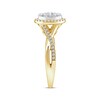 Thumbnail Image 2 of Now + Forever Multi-Diamond Center Oval Halo Engagement Ring 1/2 ct tw 14K Yellow Gold