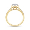 Thumbnail Image 3 of Now + Forever Multi-Diamond Center Oval Halo Engagement Ring 1/2 ct tw 14K Yellow Gold