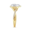 Thumbnail Image 2 of Now + Forever Multi-Diamond Center Teardrop Halo Engagement Ring 1/2 ct tw 14K Yellow Gold