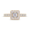 Thumbnail Image 3 of Now + Forever Lab-Grown Diamonds Princess-Cut Halo Engagement Ring 2 ct tw 14K Yellow Gold