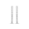 Thumbnail Image 2 of Diamond Hoop Earrings 1/4 ct tw 10K White Gold