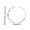 Thumbnail Image 3 of Diamond Hoop Earrings 1/4 ct tw 10K White Gold
