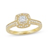 Thumbnail Image 1 of Now + Forever Princess-Cut Diamond Vintage-Style Engagement Ring 1/2 ct tw 14K Yellow Gold