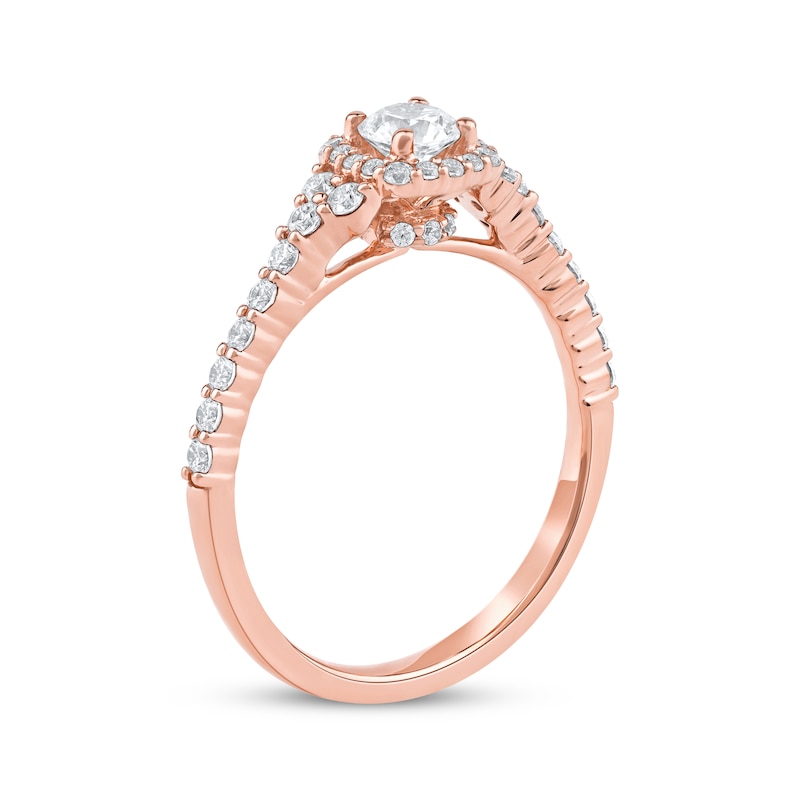 Main Image 2 of Now + Forever Round-Cut Diamond Engagement Ring 3/4 ct tw 14K Rose Gold