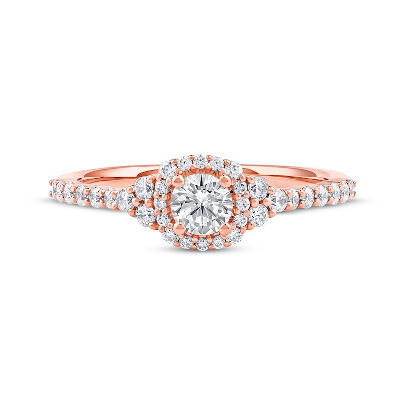 Main Image 3 of Now + Forever Round-Cut Diamond Engagement Ring 3/4 ct tw 14K Rose Gold