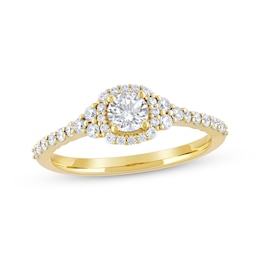 Now + Forever Round-Cut Diamond Engagement Ring 3/4 ct tw 14K Yellow Gold