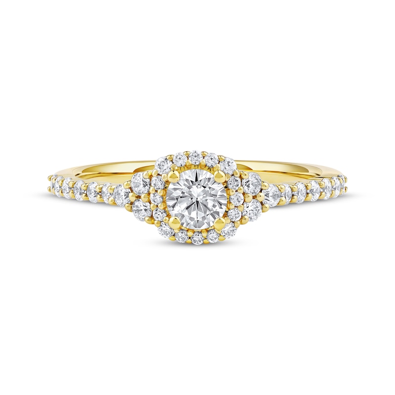 Main Image 3 of Now + Forever Round-Cut Diamond Engagement Ring 3/4 ct tw 14K Yellow Gold