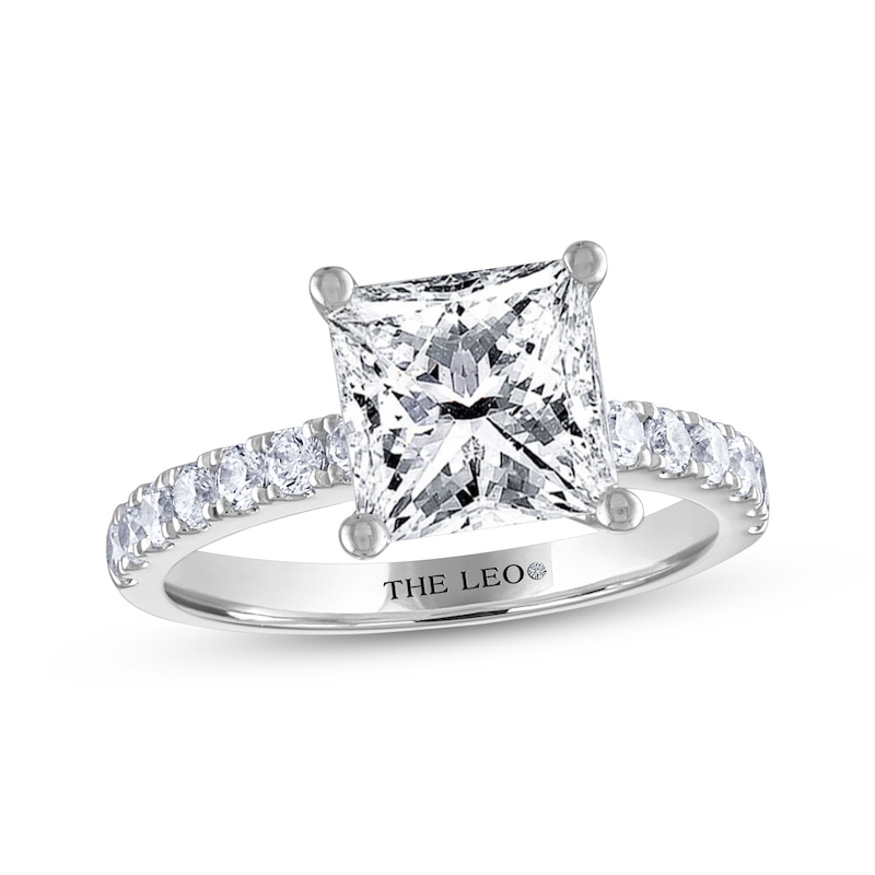 THE LEO Diamond Princess-Cut Engagement Ring 3-1/2 ct tw 14K White Gold