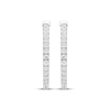 Thumbnail Image 2 of Diamond Hoop Earrings 1/2 ct tw 10K White Gold