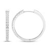 Thumbnail Image 3 of Diamond Hoop Earrings 1/2 ct tw 10K White Gold