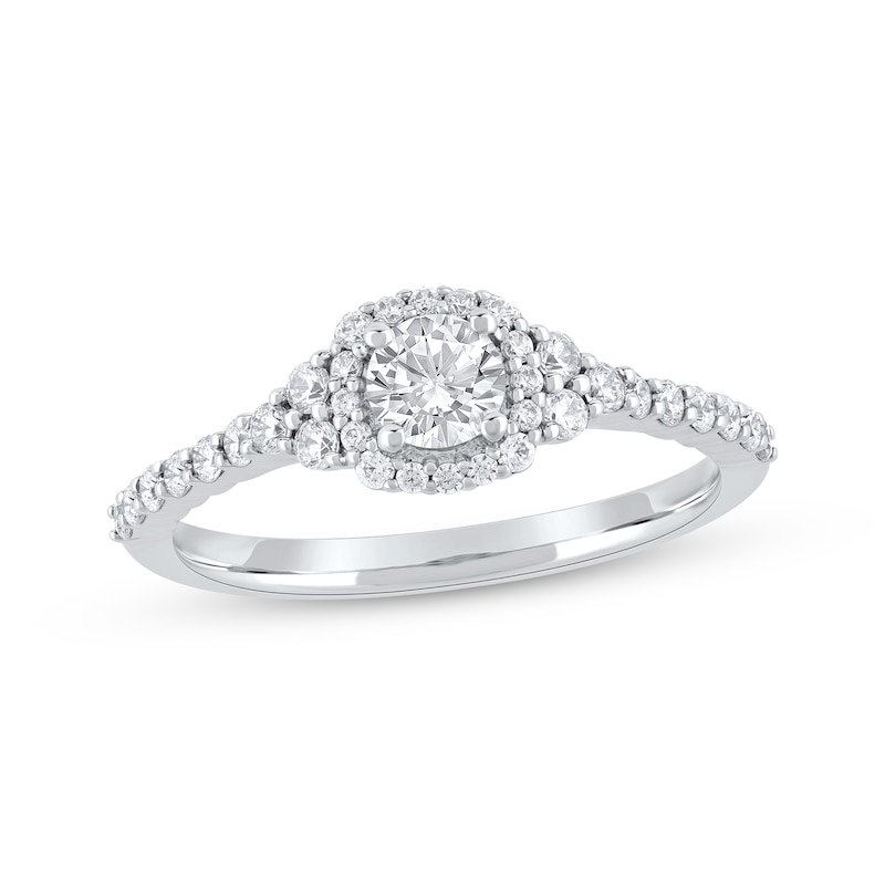 Main Image 1 of Now + Forever Round-Cut Diamond Engagement Ring 3/4 ct tw 14K White Gold