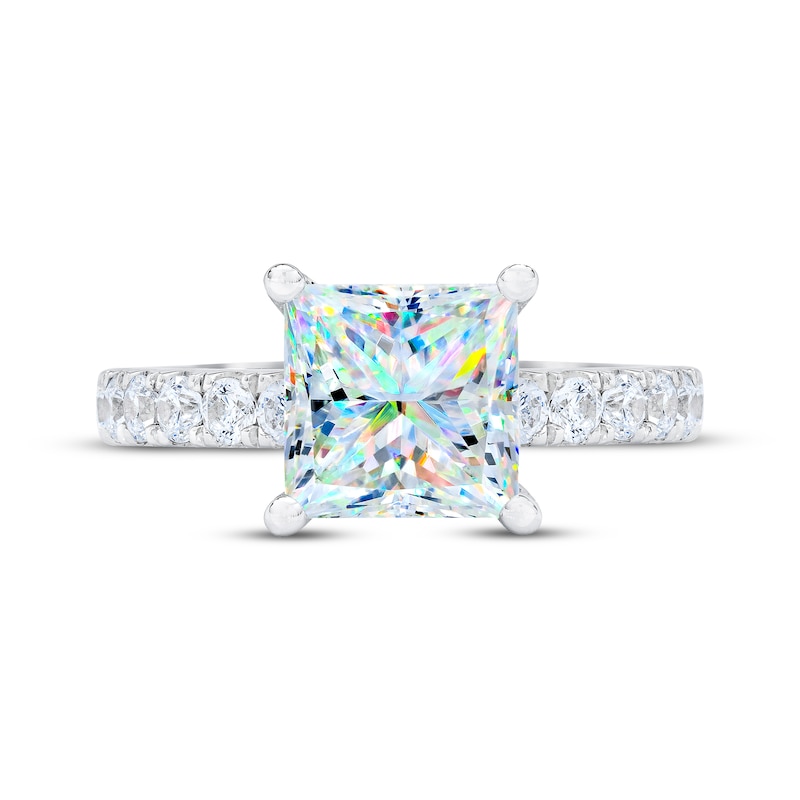 Main Image 3 of THE LEO First Light Diamond Princess-Cut Engagement Ring 3-1/2 ct tw 14K White Gold