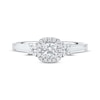 Thumbnail Image 3 of Now + Forever Round-Cut Diamond Double Halo Engagement Ring 3/4 ct tw 14K White Gold