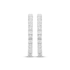 Thumbnail Image 2 of Diamond Hoop Earrings 1 ct tw 10K White Gold