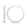Thumbnail Image 3 of Diamond Hoop Earrings 1 ct tw 10K White Gold