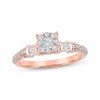 Thumbnail Image 1 of Now + Forever Round-Cut Diamond Halo Engagement Ring 3/4 ct tw 14K Rose Gold