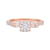 Thumbnail Image 3 of Now + Forever Round-Cut Diamond Halo Engagement Ring 3/4 ct tw 14K Rose Gold