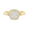 Thumbnail Image 3 of Now + Forever Round-Cut Diamond Halo Engagement Ring 3/4 ct tw 14K Yellow Gold