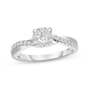 Thumbnail Image 1 of Now + Forever Round-Cut Diamond Halo Engagement Ring 1/2 ct tw 10K White Gold