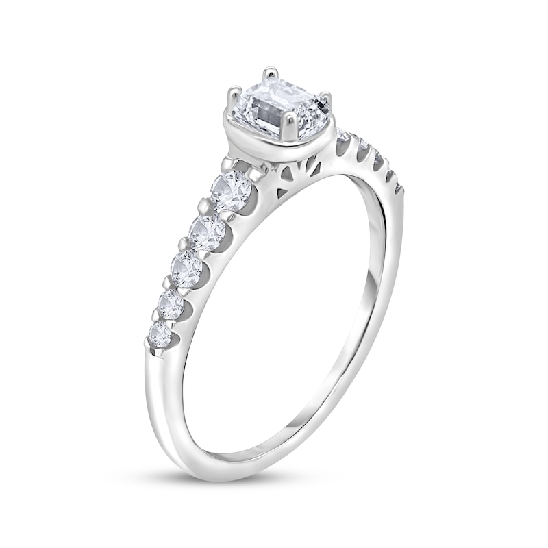 Main Image 2 of Now + Forever Emerald-Cut Diamond Engagement Ring 1/2 ct tw 10K White Gold