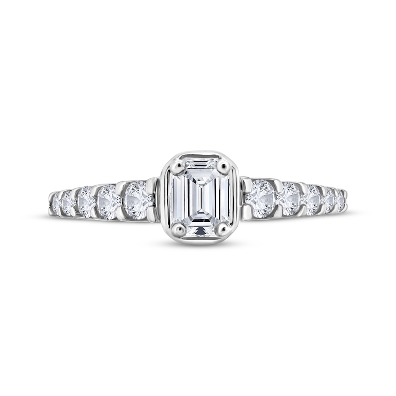 Main Image 3 of Now + Forever Emerald-Cut Diamond Engagement Ring 1/2 ct tw 10K White Gold