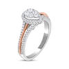 Thumbnail Image 2 of Now + Forever Multi-Diamond Center Pear-Shaped Engagement Ring 1/2 ct tw 14K Two-Tone Gold