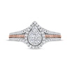 Thumbnail Image 3 of Now + Forever Multi-Diamond Center Pear-Shaped Engagement Ring 1/2 ct tw 14K Two-Tone Gold