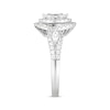 Thumbnail Image 3 of Now + Forever Marquise-Cut Diamond Double Halo Three-Stone Engagement Ring 1 ct tw 14K White Gold