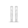 Thumbnail Image 2 of Baguette-Cut Diamond Hoop Earrings 1/2 ct tw 10K White Gold