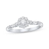 Thumbnail Image 1 of Now + Forever Round-Cut Diamond Flower Halo Engagement Ring 1/2 ct tw 14K White Gold