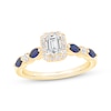 Thumbnail Image 1 of Now + Forever Emerald-Cut Diamond & Blue Sapphire Engagement Ring 5/8 ct tw 14K Yellow Gold