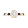 Thumbnail Image 3 of Now + Forever Emerald-Cut Diamond & Blue Sapphire Engagement Ring 5/8 ct tw 14K Yellow Gold