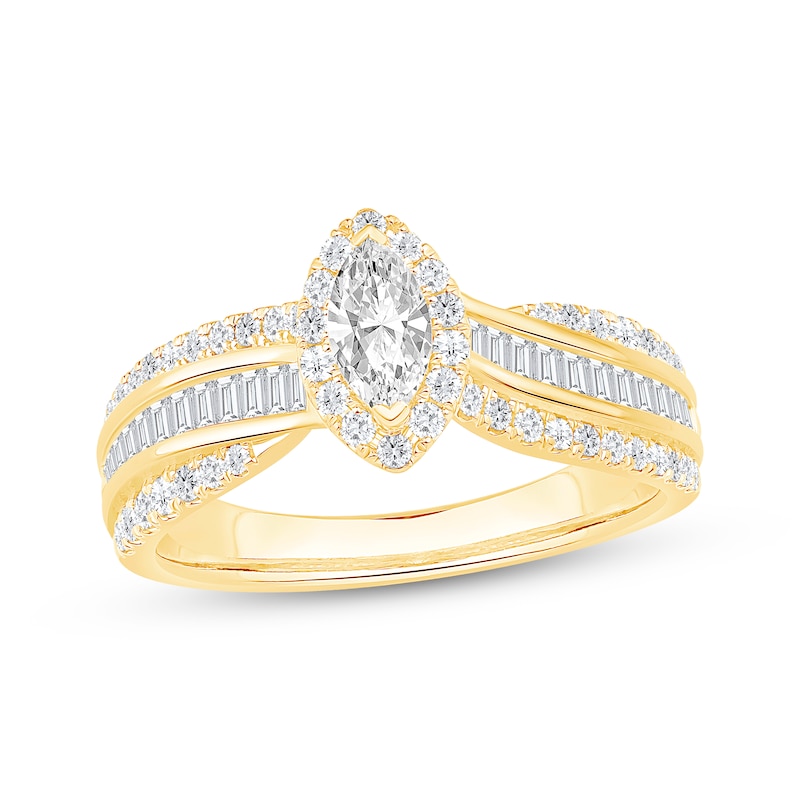 Main Image 1 of Now + Forever Marquise-Cut Diamond Engagement Ring 7/8 ct tw 10K Yellow Gold