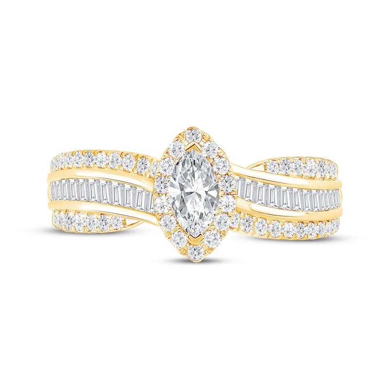 Main Image 3 of Now + Forever Marquise-Cut Diamond Engagement Ring 7/8 ct tw 10K Yellow Gold