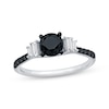 Thumbnail Image 0 of Round-Cut Black & White Diamond Engagement Ring 1-1/4 ct tw 10K White Gold