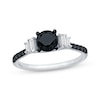 Thumbnail Image 1 of Now + Forever Round-Cut Black & White Diamond Engagement Ring 1-1/4 ct tw 10K White Gold