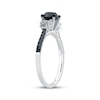 Thumbnail Image 1 of Round-Cut Black & White Diamond Engagement Ring 1-1/4 ct tw 10K White Gold