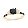 Thumbnail Image 1 of Now + Forever Round-Cut Black & White Diamond Engagement Ring 1-1/4 ct tw 10K Yellow Gold