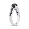 Thumbnail Image 2 of Now + Forever Round-Cut Black & White Diamond Bypass Engagement Ring 2-1/5 ct tw 10K White Gold