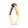 Thumbnail Image 2 of Now + Forever Round-Cut Black & White Diamond Engagement Ring 2-1/5 ct tw 10K Yellow Gold
