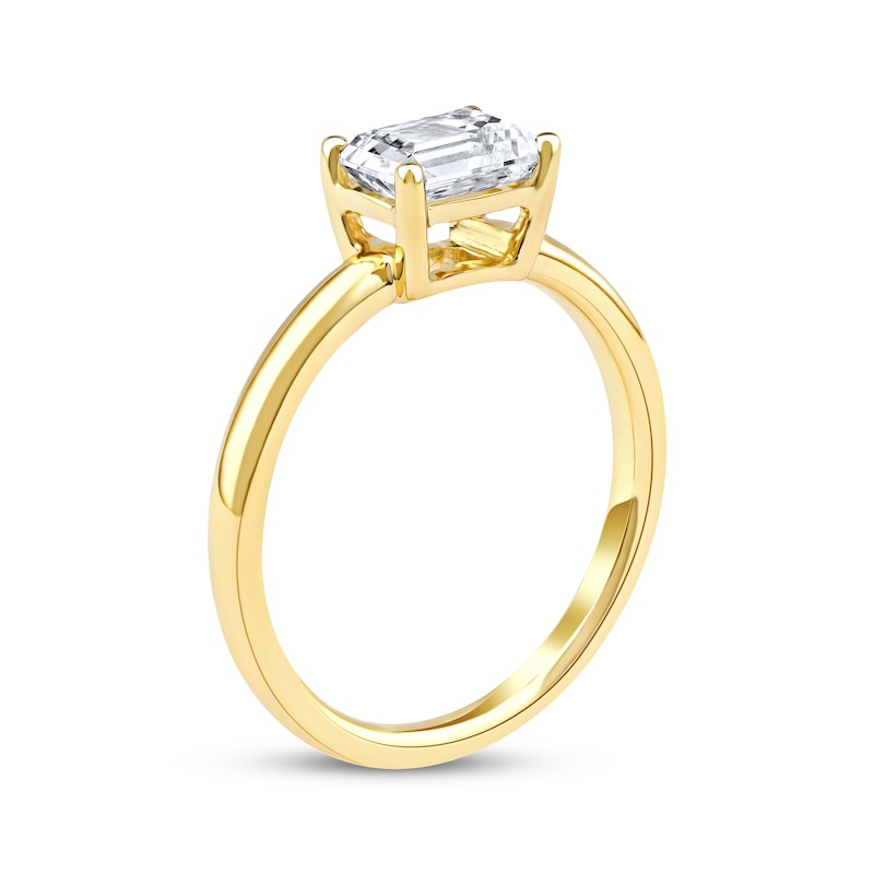Main Image 2 of Now + Forever Lab-Grown Diamonds East West Emerald-Cut Solitaire Engagement Ring 1 ct tw 14K Yellow Gold (F/SI2)