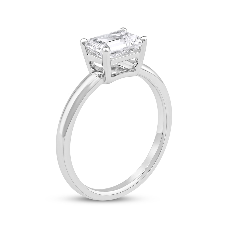 Main Image 2 of Now + Forever Lab-Grown Diamonds Emerald-Cut Solitaire Engagement Ring 1-1/2 ct tw 14K White Gold (F/SI2)